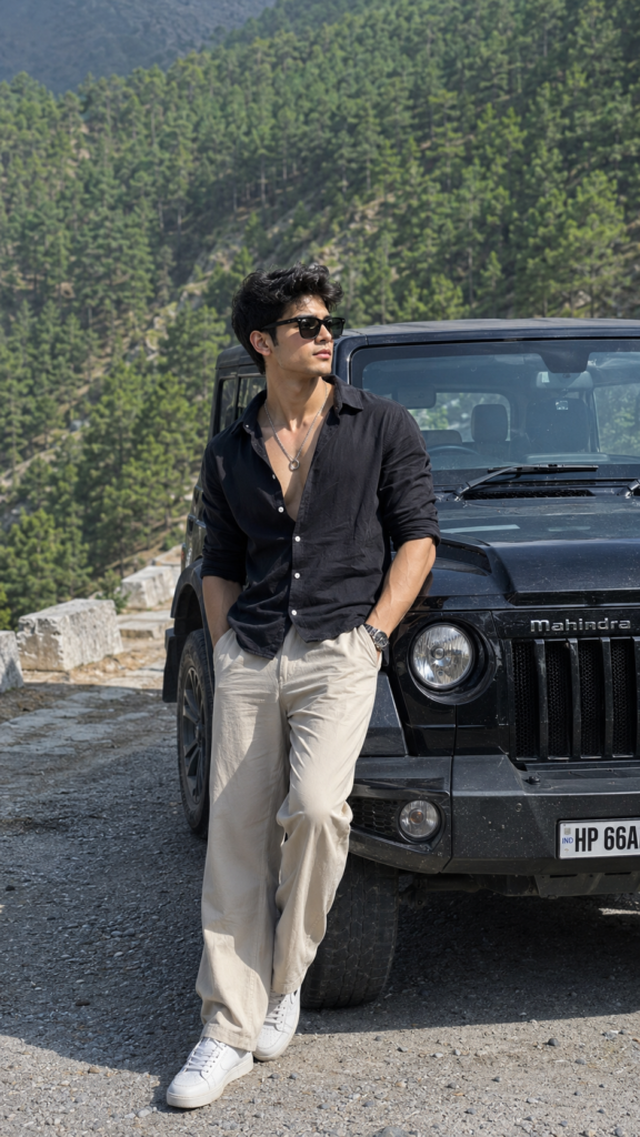 black Mahindra Thar boy