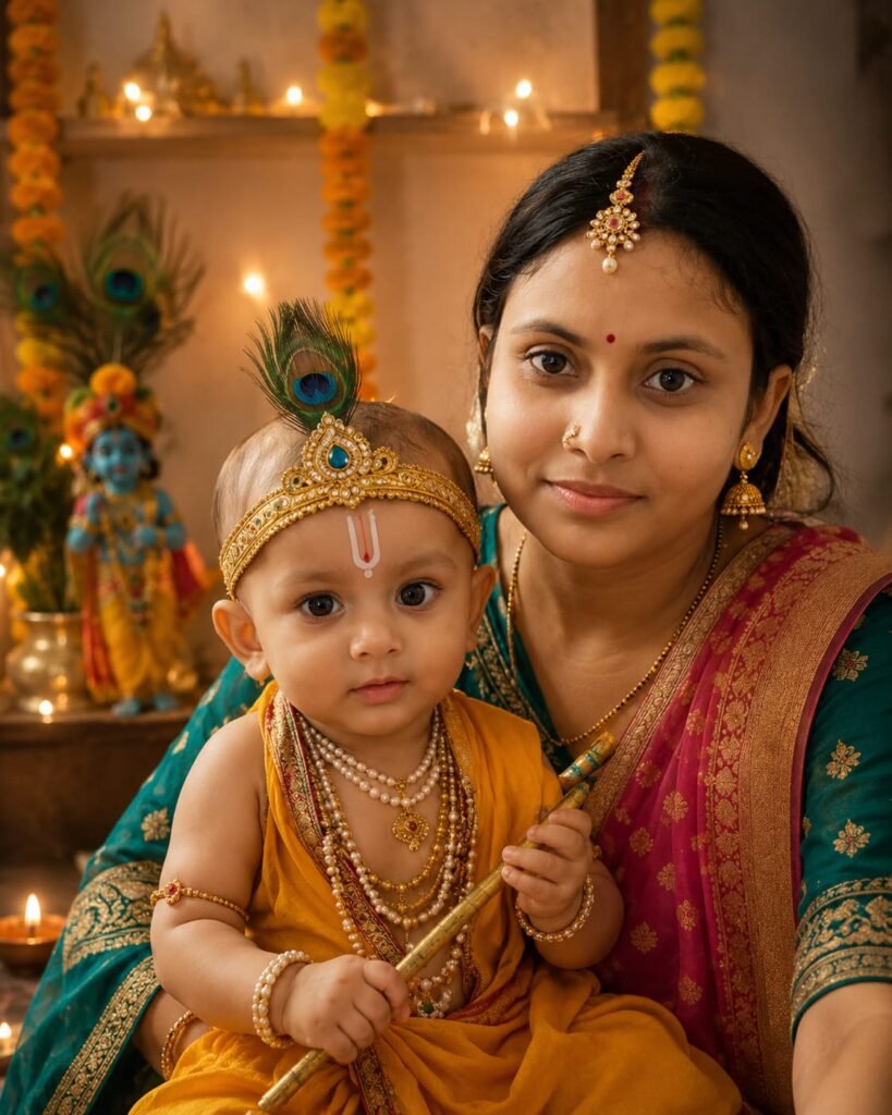 traditional Krishna Janmashtami celebration.