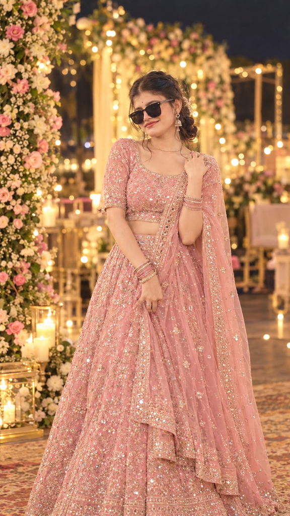 Women with wearing traditional lehenga